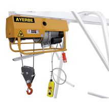 Ayerbe – 580165 – Palan 950 kg – 2200 W – 400 V – Câble 7 mm – Charge maximale, source d'alimentation, Longueur câble de travail