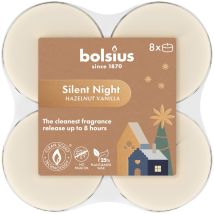 Bolsius Duftteelichter Xl Silent Night 8er Pack Creme Duftkerze