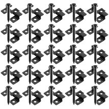 Xpotool - Clips De Acero Inoxidable 7mm Negro 50 Piezas Y 60 Tornillos Hexalobulares 3,5x20mm T15