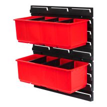 System Container Set Nr. 5 Werkstattwand 39 X 35 Cm Mit 2 Behältern Für One 200 Basic / Profi / Technik Und One Organizer Xl - Qbrick