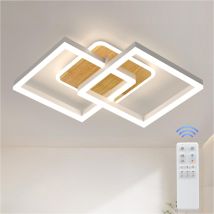 Lámpara De Techo Led, Diseño Geométrico De Diamante, 40 W Regulable (3000-6500 K), 3600 Lm, Con Control Remoto 2,4 G Y Función De Memoria, Blanco/