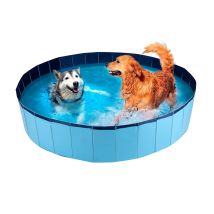 Piscina Para Perro Northix 160 Cm Vinilo Azul