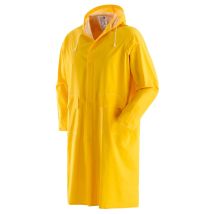 Wasserdichter Regenmantel aus PVC-Polyester – Gelb – Größe L, XL, XXL – Dicke 0,30 mm – CE-Kategorie 1