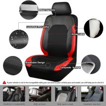 Set Completo Di Coprisedili Per Auto E Protezione Per Poggiatesta Con Orli Elastici, Taglia Universale, Compatibili Con Airbag Laterali, Lavabili, 