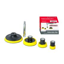 Dino Kraftpaket Set De Plaques De Support M10 30 Mm, 50 Mm, 75 Mm, 100 Mm Avec Rallonge De 80 Mm Pour Polisseuse Avec Filetage M10. Compatible Avec 