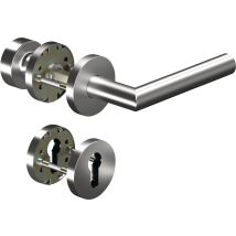 Maniglia porta Ogro CORE+8906 8 mm – Alluminio – Set maniglie con pulsante esterno – Testato secondo DIN EN 1906
