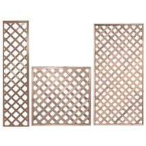 Pannelli Patio in Legno Tropicale Naturale – H 180 x L 45 x P 3,5 cm – 2 Pezzi – Garden Deluxe Collection