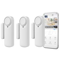 Nivian Allarme Per Porta Intelligente Wifi, Sensore Magnetico Per Porte, Wireless Con App Mobile, Notifiche In Tempo Reale, Pulsante Manuale, Sirena 