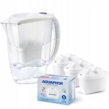 Aquaphor Amethyst 2,8-liter-filterkrug + 3 Filterkartuschen, Weiß
