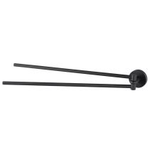 Haceka Kosmos Porte-serviettes - 42cm - Double - Pivotant - Noir Mat