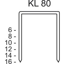 Heftklammer KL 80/06 – 3000 Stück – 6 mm Länge – 12,8 mm Rückenbreite – 0,9 x 0,7 mm Drahtstärke – Schneider Druckluft