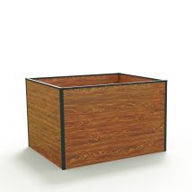 GFP Hochbeet 119 x 119 x 77 cm Aluminium rechteckig wetterfest modernes Design wartungsarm