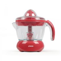 Delta Import - Livoo, Spremiagrumi Elettrico Rosso Dod131rc, Potenza 25 W, 60-65 Giri Al Min., Spegnimento Automatico, Con Ciotola Di Recupero Del 