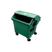 Contenitore di Rifiuti in Plastica 1,1 m³ Verde – HDPE – Normativa A4 EN 840 – Stabilizzazione UV