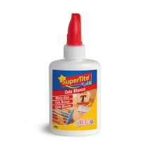 Weißer Schulkleber 60g – Supertite – Klebt Papier, Pappe, Holz – Ideal für Basteln und Schulgebrauch