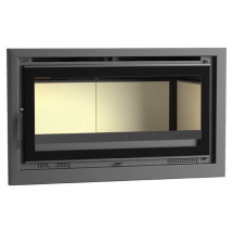 Fm Biomasa - Insertable De Leña 100 Cm Con Turbinas Fm Modelo It-100 K Cristal Serigrafiado Interior Vermiculita