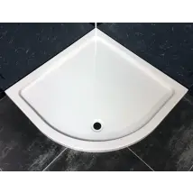 Quadrant Shower Tray Low Profile Slimline - 800mm And 900mm Options, 900mm-without Waste - Aqualux