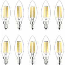 Soleil - Small Screw In Led Light Bulbs, 10 Pack E14 Candle Bulbs Dimmable, Light Bulbs 40w E14/ses Equivalent, 220v, Warm White 2700k, Fancibuy