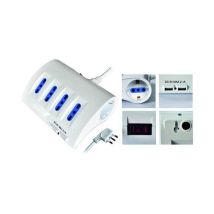 Vigor-blinky - Mehrfachsteckdose Mit Schalter, 8 Schuko-, Bypass- Und Usb-steckdosen, 16a-stecker