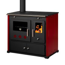 Holzherd Prometey Pr. Lux Eco – 9,5 Kw – Gussplatte, Elegantes Design, Energieeffizienz Und Rauchrohr Links – Energieklasse A