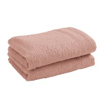 Lot De 2 Serviettes Invité Éponge "spa" 30 X 50 Cm / 400 Gr/m² - "spa" Blush
