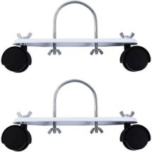 Lot De 2 Supports Pour Radiateurs Électriques - Base À Roulettes Pour Radiateurs Électriques - Support Mobile Spécial Avec Roulettes (noir)
