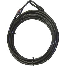 Security Plus - Cavo D'Acciaio Con Occhielli 0289 Nero Occhielli Per Lucchetto
