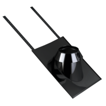Poujoulat - Einfassung Mit Kragen 30 Bis 45° Mattschwarz Sia 45° Ø230 Schwarz Gra Ral 9030 - 31999051