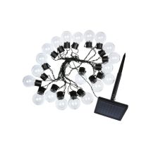 Guirnalda De Luces Solar Smart Garden 10 M 20 Led Blanco C谩lido Bombillas Globo 5 Cm