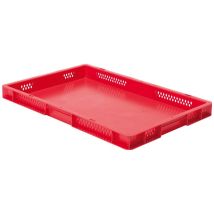 La-ka-pe Transport-stapelkasten B600xt400xh50 Mm Rot, Geschlossen Ohne Griffloch