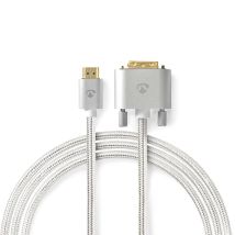 Profigold DVI-D auf HDMI Adapterkabel 2560x1600@60Hz 7,4 Gbps 200m geflochtenes Nylon vergoldet