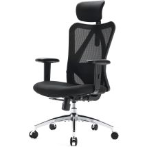 Sihoo Ergonomischer Bürostuhl, Schreibtischstuhl Mit Verstellbarer Lordosenstütze, Kopfstütze Und Armlehne, Höhenverstellung Und Wippfunktion, 