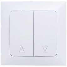 Interruttore a parete da incasso – 80mm x 80mm x 45mm – Bianco segnale – 230V – Heicko
