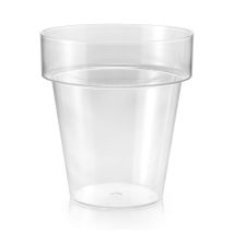 Florero Porto 25cm Transparente – Elegante macetero de diseño clásico – Ideal para plantas y flores – Resistente y duradero