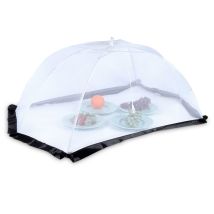 Copri vivande per vassoi 116 cm x h. 65 in nylon e metallo – Zanzariera bianco/nero