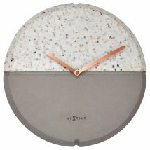 Nextime - 3516 Reloj De Mesa O Pared Reloj De Cuarzo Círculo Gris