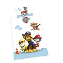 Set Biancheria Da Letto, Paw Patrol, Federa 40 X 60 Cm, Copripiumino 100 X 135 Cm, Multicolore, Cotone - Herding