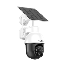 Aosu 3k 5mp Cámara De Vigilancia Wifi Exterior, Pilas Cámara De Seguridad Inalámbrica, Panorama Ptz De 360°, Panel Solar Portátil, Detección Pir De 