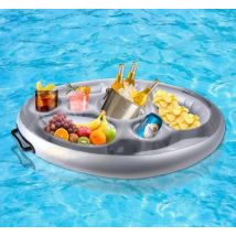 Porte Gobelet Gonflable, 8 Trous Bar Flottant Piscine, Plateau Flottant Pour Piscine, Porte Bière Flottant Pvc, Plateau Gonflable Bar Flottant Spa 