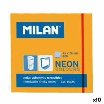 Note Adesive Milan 76 X 76 Mm Arancio 10 Unità