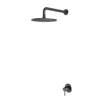 Omnires Y - Conjunto De Grifo Empotrado Para Ducha Y Ducha Superior, Con Cuerpo, Diámetro 25 Cm, Grafito Cepillado Sysy36gr