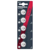 Procell Pile Bouton Cr 2025 3 V 5 Pc(s) Lithium Procell Intense