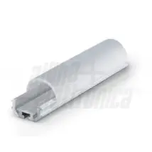 Profilo in alluminio per strisce LED – 2 metri – 18 mm larghezza – copertura tonda satinata – ALPHA ELETTRONICA