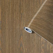 Venilia - Pellicola Adesiva Perfect Fix, Effetto Legno Rovere Scuro, 67,5cm X 2m, Spessore 150μ, Pellicola Autoadesiva Per Mobili O Cucina, Carta Da 