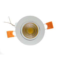 Tech-it - 5w Faretto Led Cob Incasso Orientabile Cornice Bianca 400 Lm 220v Bianco Freddo