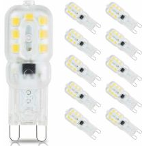 Heguyey - G9 Led Bulb, 3w G9 Led Bulbs (equivalent To 33w Halogen G9 Bulbs), Led G9 Bulbs, Cool White 6000k, Flicker Free, 360 Degree Angle, Ac 220-