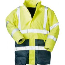 Parka Alta Visibilità – Taglia M – Giallo/Blu – 100% Poliestere – Normative EN ISO 20471, classe 3 – Strisce riflettenti 3M Scotchlite