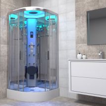 Non Steam Enclosure Shower Cabin 900x900 Premium Quadrant Chrome Frame - Insignia