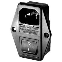 Schurter 4304.6087 Connettore Iec Spina Dritta Tot Poli: 3 10 Ma Nero 1 Pz.