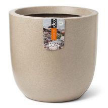 Pot De Fleur Boule - Capi Europe - Waste Smooth Nl - 35 X 34 Cm - Terrazzo Beige